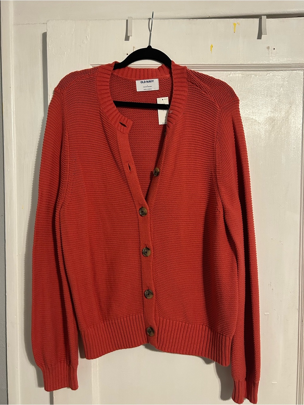 Old Navy Women's Coral Button-Front Knit Cardigan